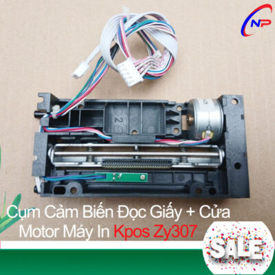 Cụm Cảm Biến Giấy + Nắp Cửa + Motor Máy In Nhiệt Kpos Zy307
