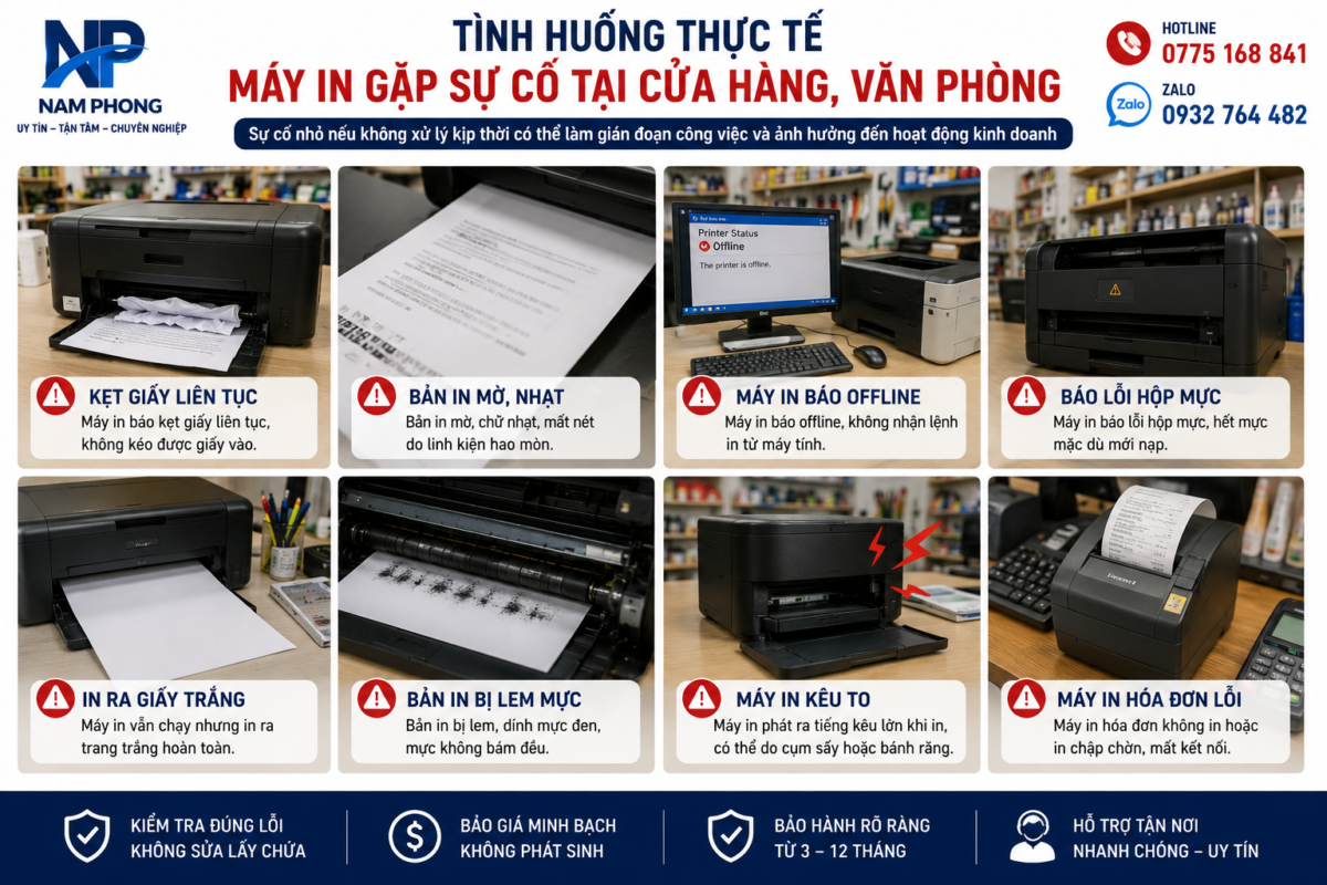 tình huốn sửa máy in thực tế ở quận tân phú