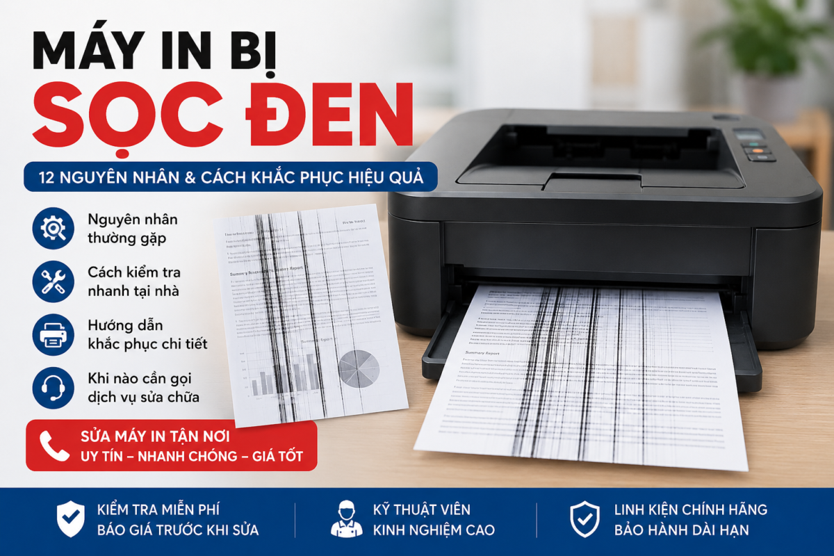 Máy in bị sọc đen