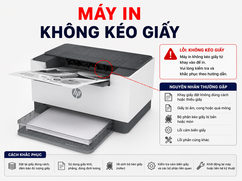 máy in không kéo giấy