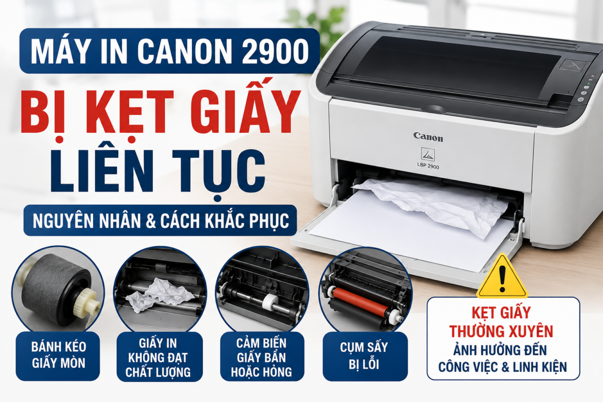 Hình: Các nguyên nhân gây kẹt giấy