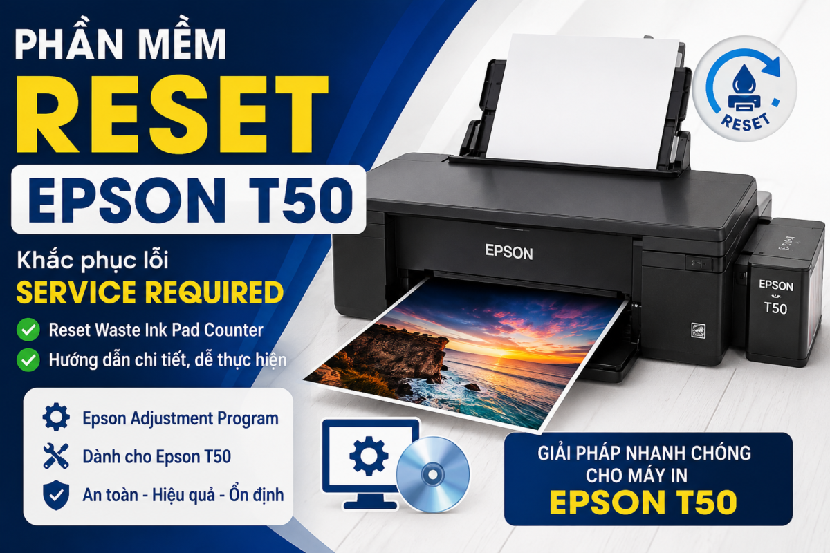 Phần Mềm Reset Máy In Epson T50 T60
