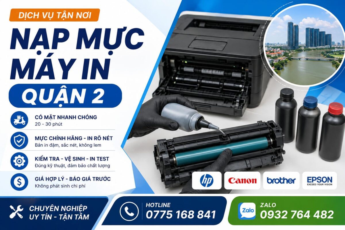 Nạp Mực Máy In Quận 2